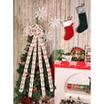 thumbnail image 2 of LaRibbons 13" Christmas Nutcracker Tree Topper Bow and 2.5" Wired Ribbon, White/Multi, 2 of 8