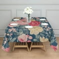 thumbnail image 3 of Pioneer Flower Floral Print Pattern Square Tablecloth,Waterproof Square Table Cover,Wipeable Spillproof Washable Table Cover for Home Kitchen Party Decor 42"X42"(107x107cm), 3 of 6