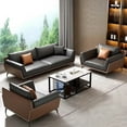thumbnail image 2 of Nordic Modern Sofa Leather Living Room Luxury Corner Recliner Theater Couch Sofas Bedroom Patio Wohnzimmer Sofas Furniture DWH My Lux Decor Round, 2 of 30