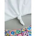thumbnail image 6 of ZAFUL Women Swimsuit Granny Floral Knotted Mix and Match Tankini Swimwear White XXL, 6 of 7