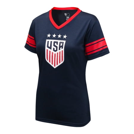 2023 U.S. Soccer USWNT 4 STARS Ladies Champion Game Day Shirt Women Jersey - Women s World Cup Soccer - Navy