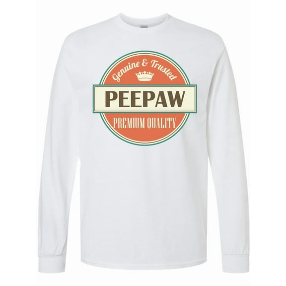 Inktastic Peepaw Funny Idea Long Sleeve T-Shirt