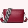 thumbnail image 1 of Bolso de hombro de piel de vaca de primera capa Bolso cruzado de moda Casual para el trabajo (Rojo), 1 of 5