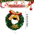 thumbnail image 3 of 10 Pieces Mini Christmas Wreaths 2.56" Artificial Xmas Wreath Hanging Ornaments for Cake Decor,Cute Miniature Wreaths for Door Windows Wall Stairs Christmas Tree Decorations, 3 of 9