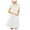 White, variant on Womens Crew Neck Long Sleeve Spring Fall Dresses,Women's Summer Casual Solid Color O-neck Side Zipper Short-sleeve Stitching Lace With A-line Dress Black