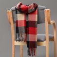 thumbnail image 4 of Bufanda a cuadros para hombre de otoño e invierno, borla de cachemira a cuadros, bufanda para hombre para padres e hijos, 4 of 6