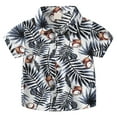 thumbnail image 2 of Miaoju Polo Shirts for Boys Size 8 Button Down Shirt Tropical Print Short Sleeve Comfy Pullover Tops Summer Clothes for Girls, 2 of 4