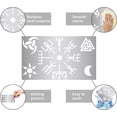 thumbnail image 5 of 2 Styles 6 Metal Wicca Stencil Ogham Runes Viking Symbols Templates Alphabet Letters Reusable Stainless Steel Sigil, 5 of 9