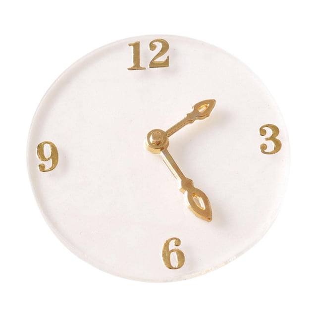 Reloj de pared para casa de muñecas a escala 1:12, reloj en miniatura, modelo de mini reloj para micropaisaje