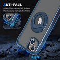 thumbnail image 4 of for iPhone 15 Phone Case with Tempered Glass Screen Protector Mag-Safe Wireless Charging 360° Rotatable Invisible Kickstand Bumpers Shockproof Protective Cover for Women Men Blue, 4 of 14