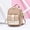 Khaki, variant on Girly Pink and White Backpack with Diamond Lock Design and Daisy Pendant Versatile Backpack