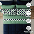 thumbnail image 2 of 17pc College Dorm Essentials Bundle, Full, Reversible Bed in a Bag Comforter Set, Navy, 2 of 17