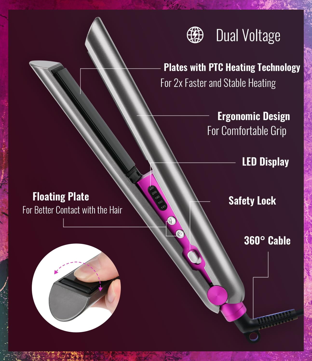 Flat iron 450 degrees walmart discount
