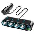 thumbnail image 1 of Agiufgs 7-in-1 Car Power Splitter with 4 Sockets & 2 USB Ports, Simultaneous Charging for Multiple Devices, Power GPS and Dash Cams on Road Trips, 1 of 8