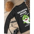 thumbnail image 3 of Tstars Mens Gifts for Dad Father's Day Shirts Grandpa Shark Doo Doo Doo Baby Shark Papa Cool Best Gift for Grandpa Long Sleeve T Shirt, 3 of 4