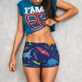 thumbnail image 2 of KLL Dinosaurs Pattern Workout Shorts for Women Scrunch Short Gym Yoga Running Sport Active Exercise Fitness Shorts, 2 of 8
