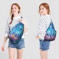 thumbnail image 4 of Underwater World Sling Backpack - Mystical Dolphin & Whale Cartoon Pattern, Multi-Pocket Daypack for Photography, 4 of 4