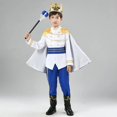 thumbnail image 3 of Disfraz de rey de carnaval para niños, 7 piezas, príncipe real medieval, conjunto completo para niños, fiesta de Halloween, cumpleaños, disfraces, 3 of 6