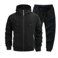 thumbnail image 2 of Txeol Men's Tracksuit Sets 2 Piece Zip Up Hooded Jacket Matching Drawstring Jogger Pants Sets with Pockets Casual Fleece Lined Workout Sweatsuits Black,XXL, 2 of 9