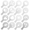 thumbnail image 2 of 16-Piece Coffee Latte Art Stencil Set - Reusable PETG, for Cappuccino, Cake & Dessert Decor, 2 of 9