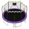 thumbnail image 7 of EUROCO 16FT Trampoline for 5-6 Kids and Adults with Lights, Basketball Hoop, Enclosure Net & Ladder, Outdoor Round Trampoline, Easy to Assemble, 7 of 7