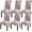 Elegant Flower, variant on Dining Room Chair Covers Set of 6, Stretch Soft Spandex Removable Washable Chair Slipcovers for Dining Room,Hotel,Ceremony (Pink Rose, 6 Pack)