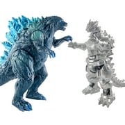 Set of 2 Monster Dinosaur Earth Mecha Figures King of The Monsters, 2021 Movable Joints Action Movie Series Soft Vinyl, Travel Bag
