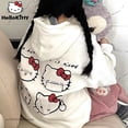 thumbnail image 2 of Miniso Sanrio-Sudadera con capucha de Hello Kitty para niña, Top Kawaii dulce y fresco, ropa Vintage holgada para pareja, estilo Harajuku, Y2K, otoño, 2 of 4