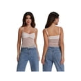thumbnail image 3 of Yunliwuli Women Spaghetti Strap Camisoles Patchwork Mesh Sleeveless Backless Tank Tops Summer Vests Bustier Tops Streetwear, 3 of 9