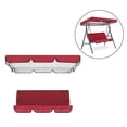 thumbnail image 4 of DEBGFS Ensemble de Balançoire de Patio Housse de Coussin Imperméable pour Balançoire de Patio pour Siège de Balançoire 3 Personnes Jardin Extérieur, Rouge, 4 of 8