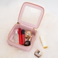 thumbnail image 4 of Bolsa de maquillaje Aveniee Small Transparente Impermeable Rosa para Mujer, 4 of 7