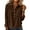 Brown, variant on Corduroy Swetshirt for Women Pullover Long Sleeve Casual Work Collared Shirt with Half Button Up Tops