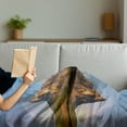 thumbnail image 3 of Landscape Soft Flannel Fleece Blanket, Rainbow over Mountain Lake Reflection in Clear Water Dreamy Spots on Earth Photo, Cozy Plush for Indoor and Outdoor Use, 70" x 90", Multicolor, by Ambesonne, 3 of 5