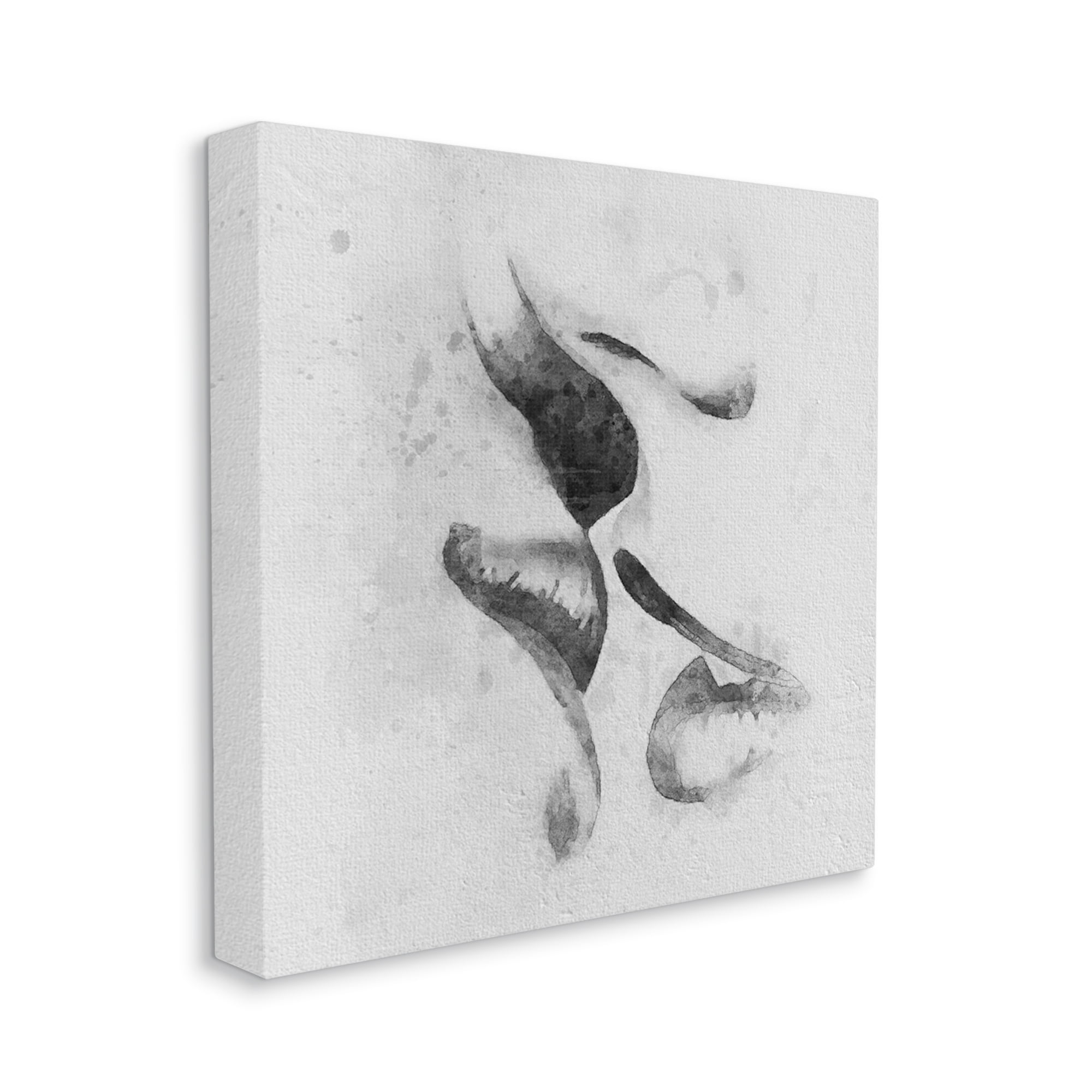 Romantic Kiss Faces Lips Closeup Couple Drawing Novelty Drawing Print Gallery-Wrapped Canvas Print Wall Art