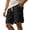 Black, variant on Workout Shorts Men Baeitkot Men's Solid Color Drawstring Multi-Pocket Cargo Shorts Casual Bottoms