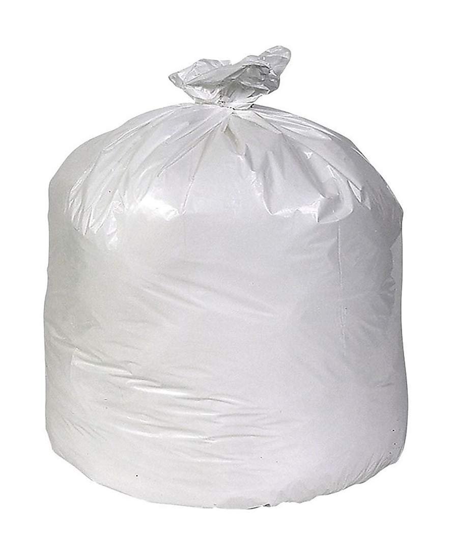 APQ Pack of 200 Heavy Duty Trash Bags. White 30 x 36. Low Density