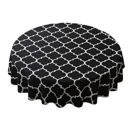 

IMSHIE Fabric Tablecloth Round Tablecloth for Round Tables 100cm Plaid Print Tablecloth Water Resistant Oil Resistant for Household Cafe Wedding Party classy