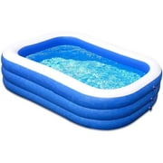 92"x56"x20"Outdoor Inflatable Swimming Pool Full-Sized Kiddie Lounge Pool