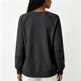 thumbnail image 5 of Lumistal Womens Sweatshirt Long Sleeve V Neck Lace Loose Fit Fall Pullover Tops Sweatshirts for Women Trendy Lightweight Tunic Top Spring Fall Outfits Dark Gray L, 5 of 6