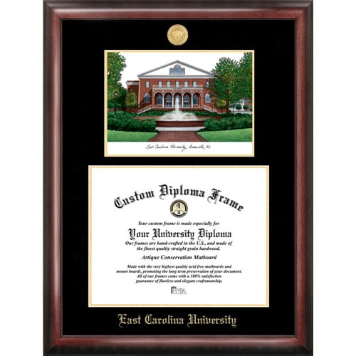 University of Texas, San Antonio 11" x 14" Gold Embossed Diploma Frame with Campus Images Lithograph