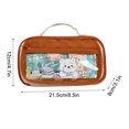 thumbnail image 2 of PEONAVET Stationery Storage Large Capacity Pencil Case Flip Cover Stationery Box Multifunctional Transparent Pencil Case, 2 of 5