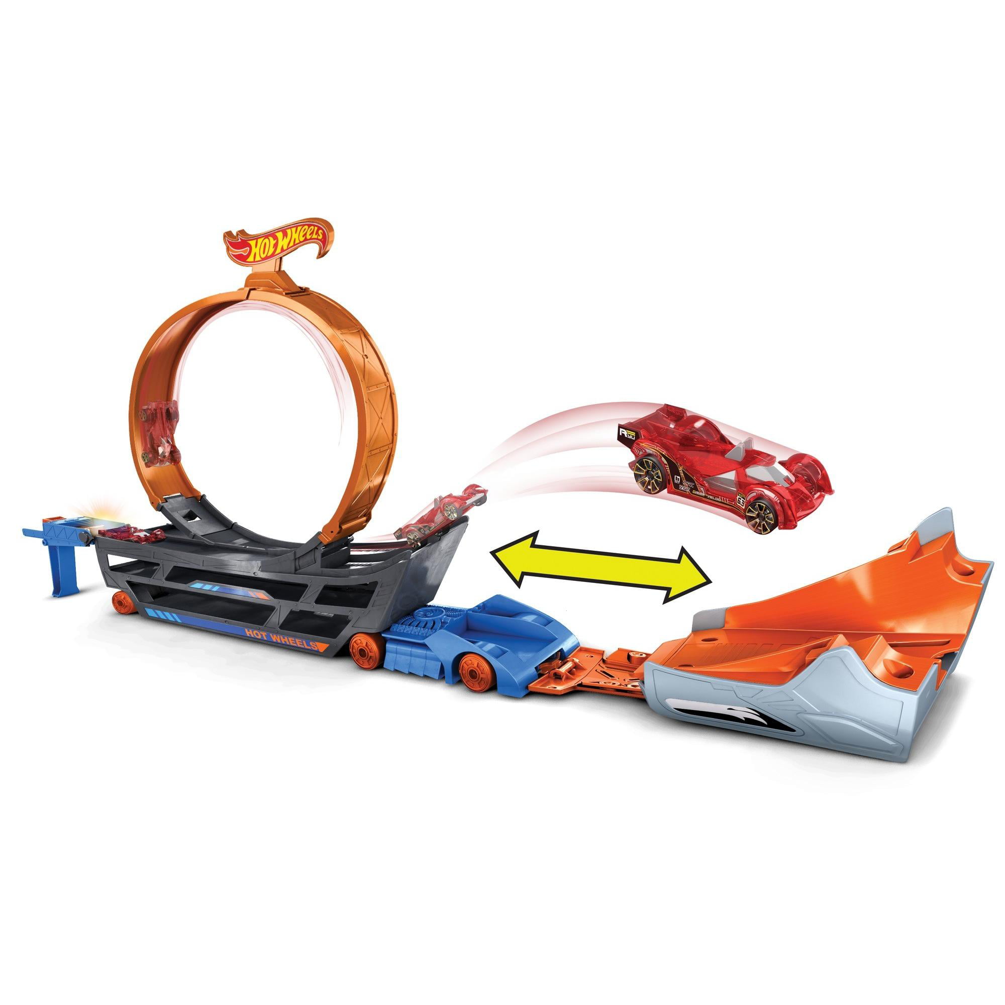 Hot Wheels Stunt & Go Transforming Track with 1 Hot Wheels Vehicle