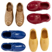 ​Barbie Accessories: 4 Pairs of Shoes for Ken Doll, Including Golden Sneakers, for Kids 3 to 7 Years Old