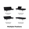 thumbnail image 5 of DHP Emily Futon With Chrome Legs, Black Faux Leather, 5 of 5