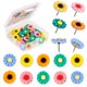 thumbnail image 1 of 40 chinchetas con forma de flor, chinchetas con forma de girasol, chinchetas decorativas, chinchetas para fotos, mapas, tablones de anuncios de corcho, 1 of 4