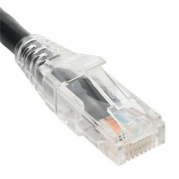 14 ft. Black Low Profile CAT5e Clear Boot Patch Cord