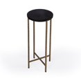 thumbnail image 2 of Nigella Black Granite Cross Legs Side Table, 2 of 8