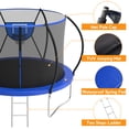 thumbnail image 3 of KOFUN Trampoline with Basketball Hoop & Light, 1500lbs 10FT 12FT 14FT 16FT Trampoline for Adults and Kids, No Gap Design Backyard Trampoline with Enclosure Net, Ladder, Blue, 3 of 9