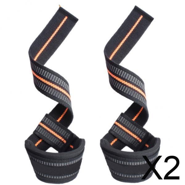 2x2 Piezas Correas De Levantamiento Avanzada 23inch Para Entrenamiento De Fuerza Amarillo