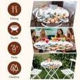 thumbnail image 7 of Orange Fall Pumpkins Round Tablecloth, Fitted Table Cover with Elastic for 45"-54" Round Tables, Eucalyptus Leaves Country Farmhouse Table Cloth Outdoor Indoor Dinning Party Waterproof Tablecloths, 7 of 7